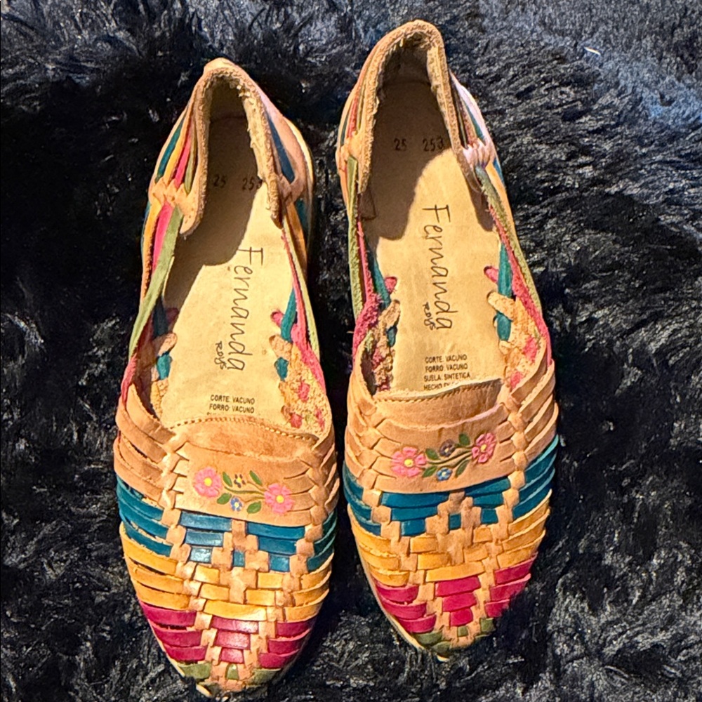 Women's Colorful Woven Flats